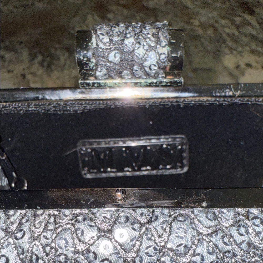 MMS Design Studio Silver Sequin Clutch - Picture 3 of 5